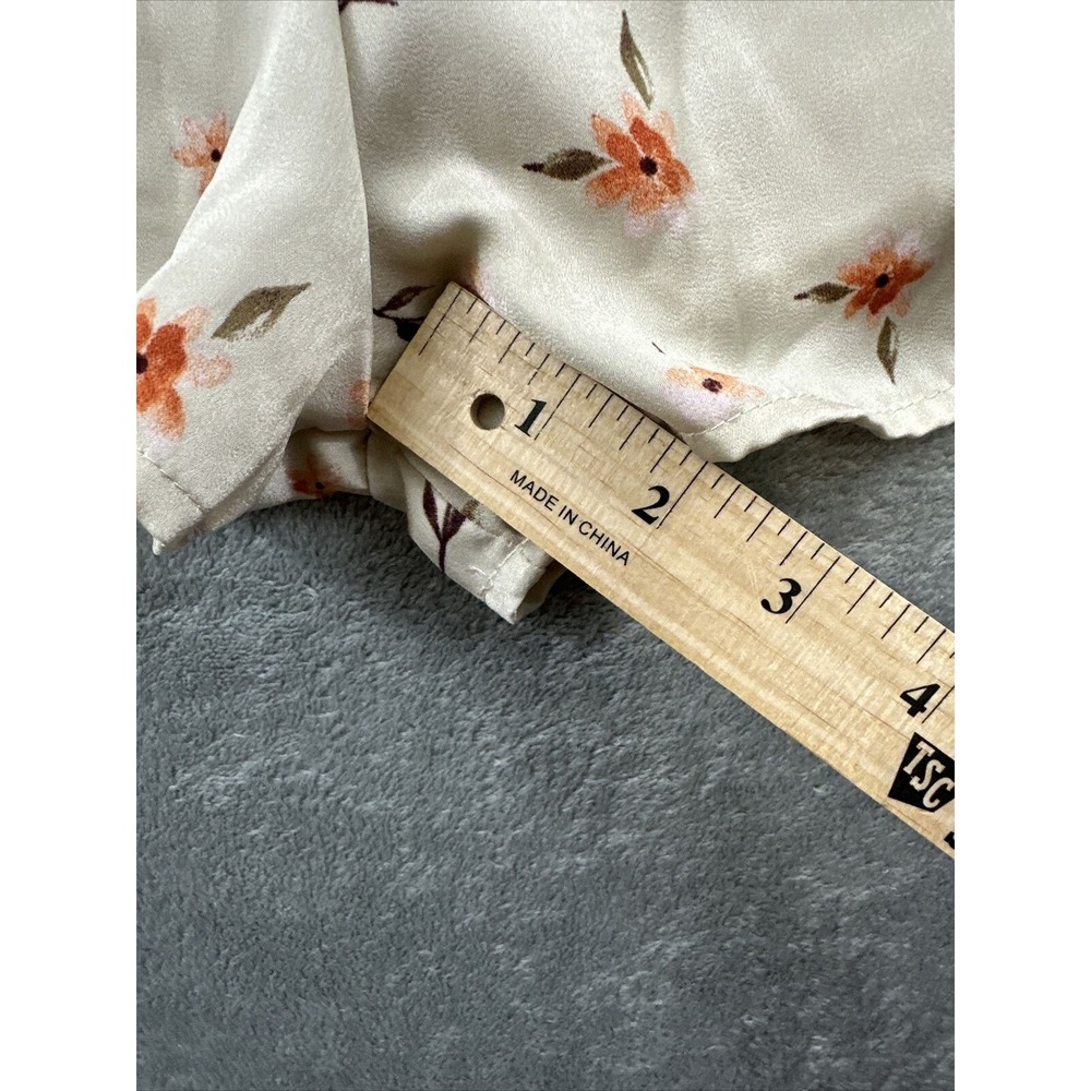 WEST‎ OF MELROSE  Ivory Floral Romper Playsuit Women's Size XS - Picture 12 of 16